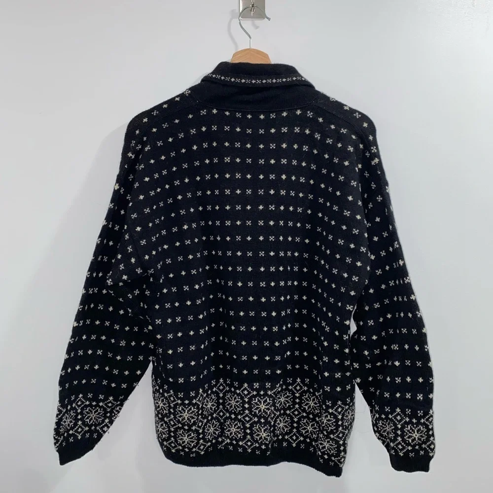 Pendleton Reindeers Virgin Wool Cardigan - Size Medium - Picture 2 of 5